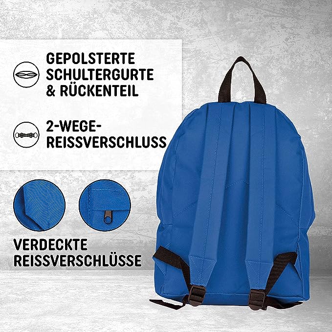 Freizeit Rucksack mit Außentasche - 20L blau