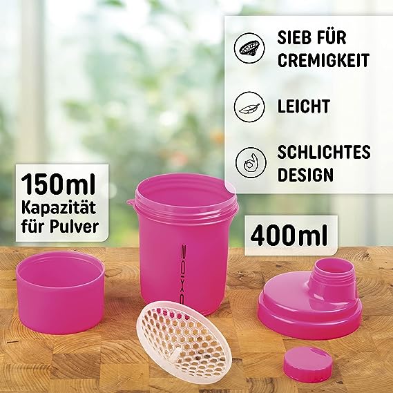 Protein Shaker - 400ml pink