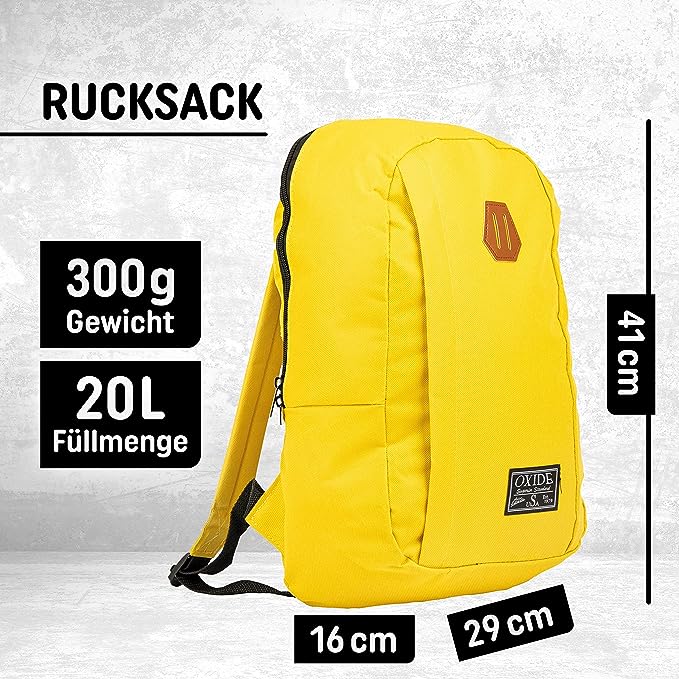 Freizeit Rucksack - 20L gelb