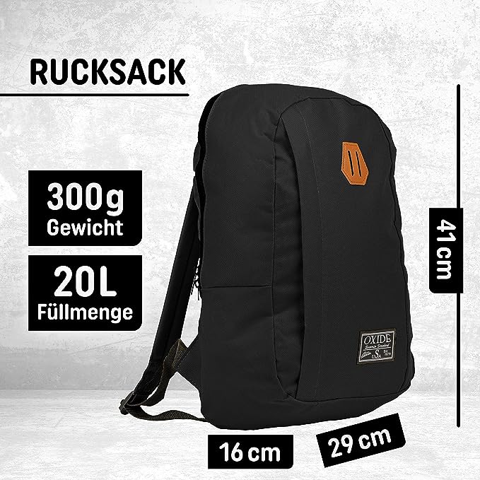 Freizeit Rucksack - 20L schwarz