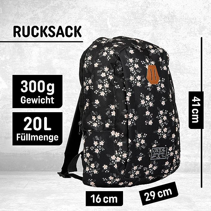 Freizeit Rucksack - 20L schwarz comb