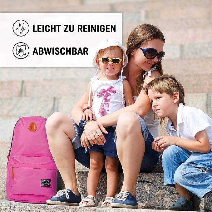 Freizeit Rucksack mit Außentasche - 30L fuchsia