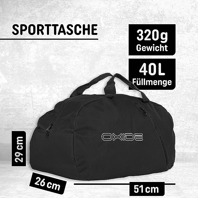 Sporttasche - 40L schwarz