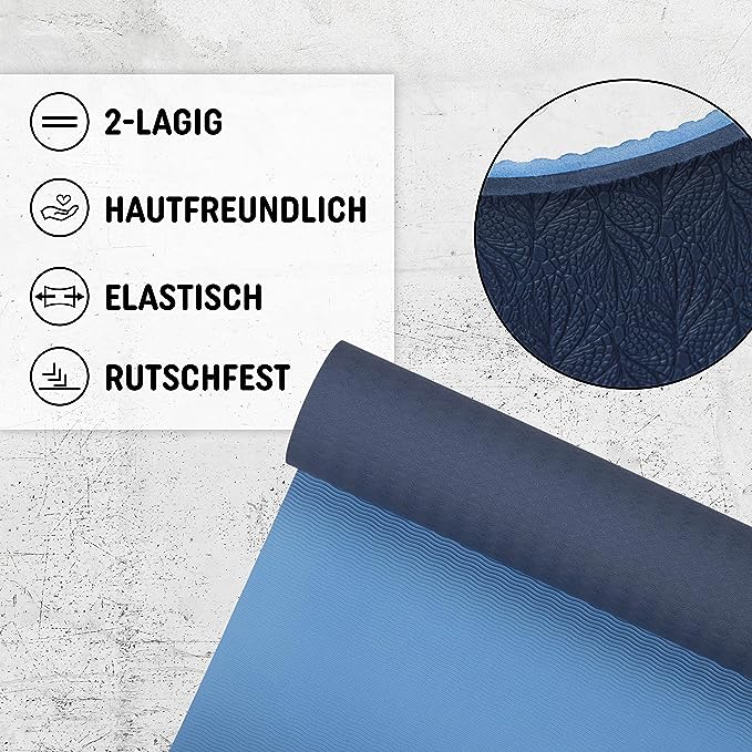 Yoga Matte blau