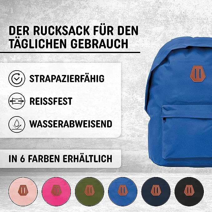 Freizeit Rucksack mit Außentasche - 20L blau