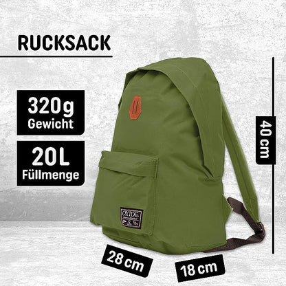 Freizeit Rucksack mit Außentasche - 20L grün