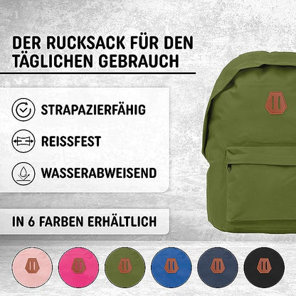 Freizeit Rucksack mit Außentasche - 20L grün