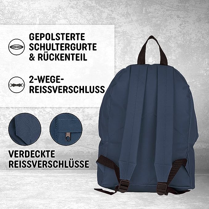 Freizeit Rucksack mit Außentasche - 20L navy