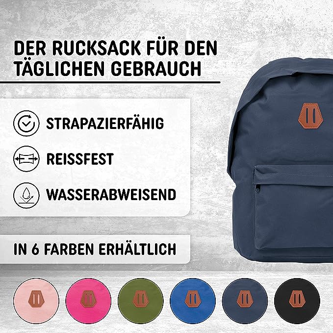 Freizeit Rucksack mit Außentasche - 20L navy