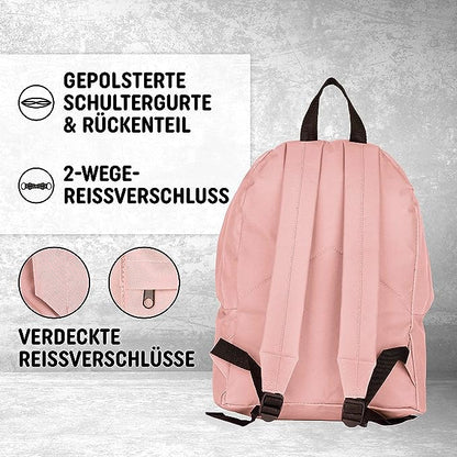 Freizeit Rucksack mit Außentasche - 20L light pink