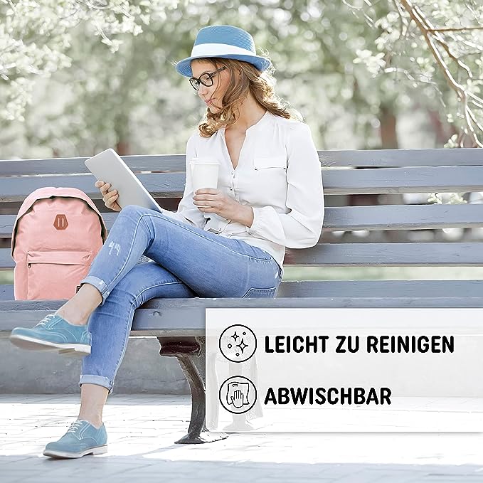 Freizeit Rucksack mit Außentasche - 20L light pink