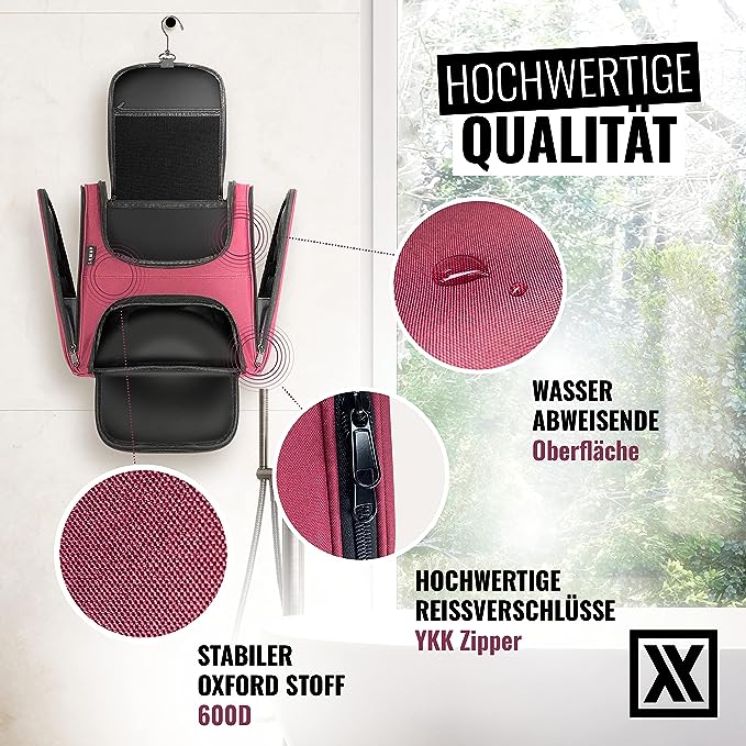 Kulturbeutel XXL rot