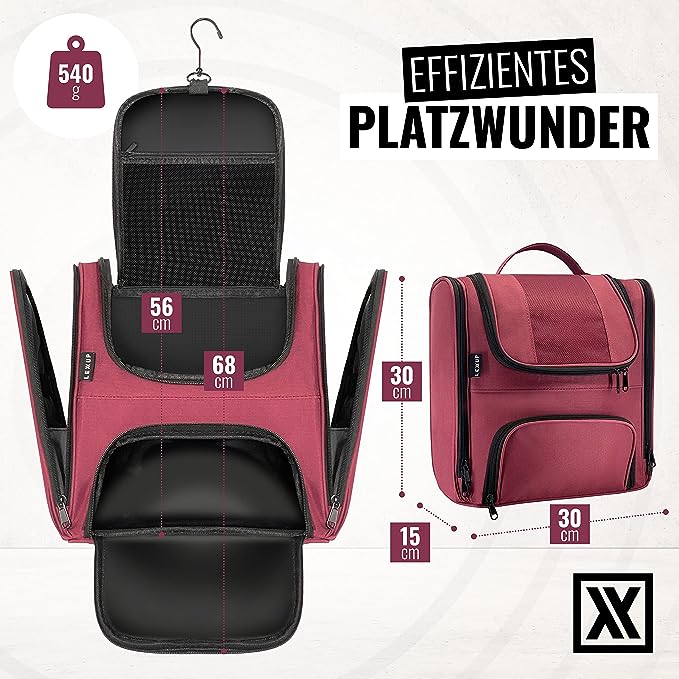 Kulturbeutel XXL rot