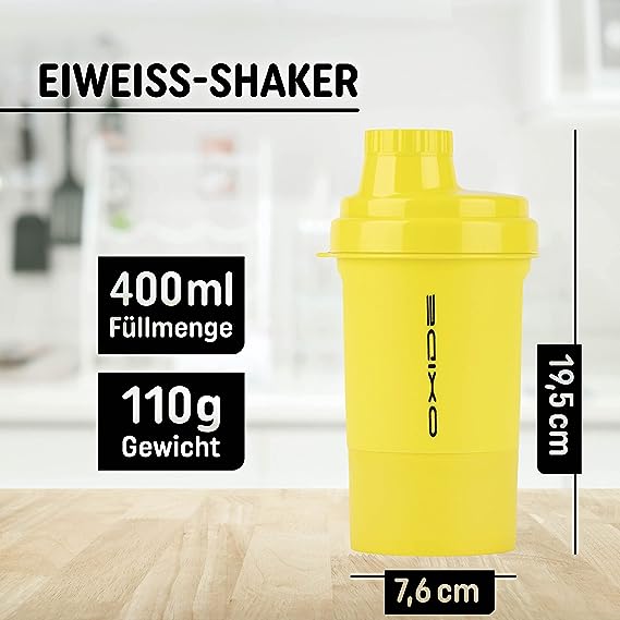 Protein Shaker - 400ml gelb