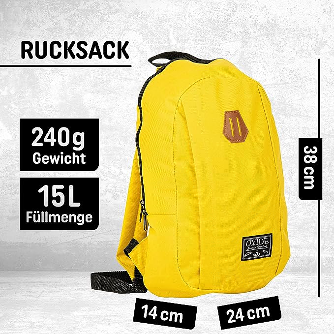 Freizeit Rucksack - 15L gelb