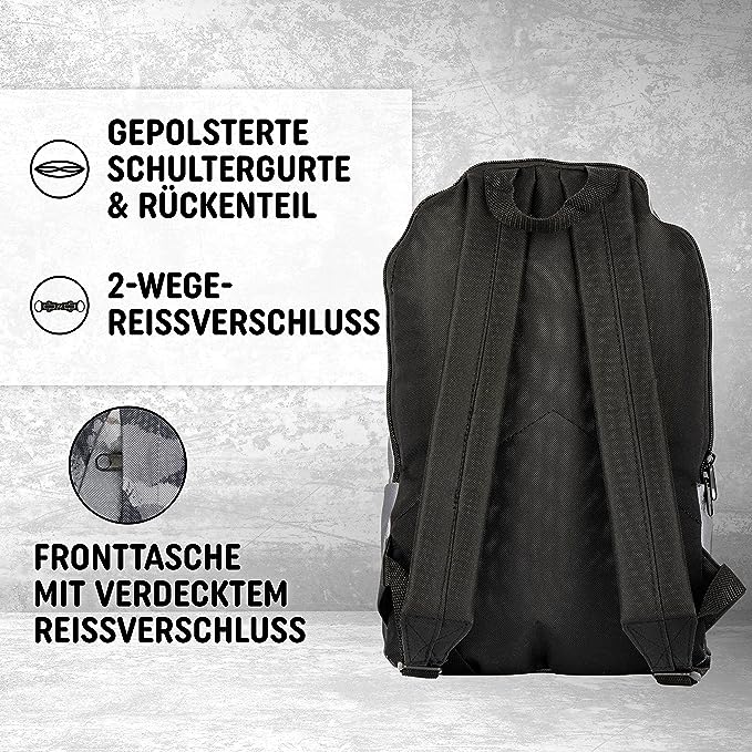 Freizeit Rucksack - 15L grau camouflage