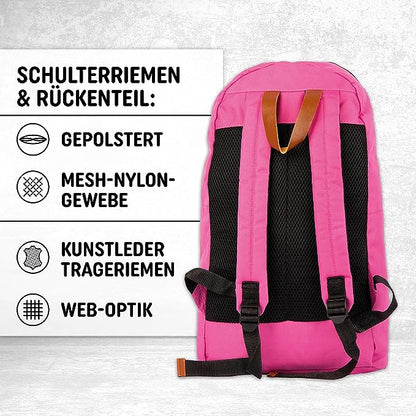 Freizeit Rucksack mit Außentasche - 30L fuchsia