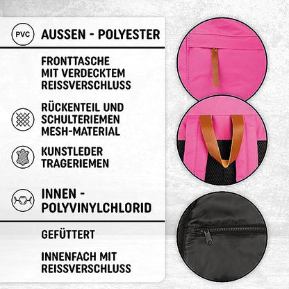 Freizeit Rucksack mit Außentasche - 30L fuchsia