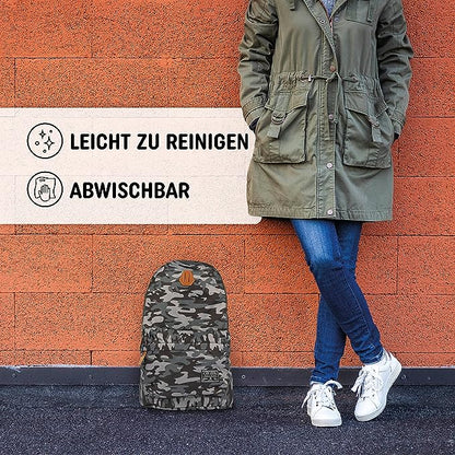Freizeit Rucksack mit Außentasche - 30L grau camouflage