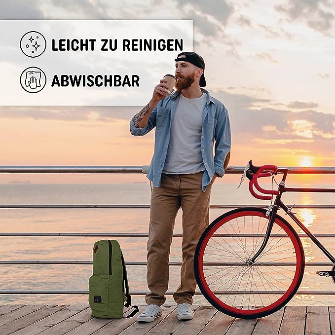 Freizeit Rucksack mit Außentasche - 30L grün