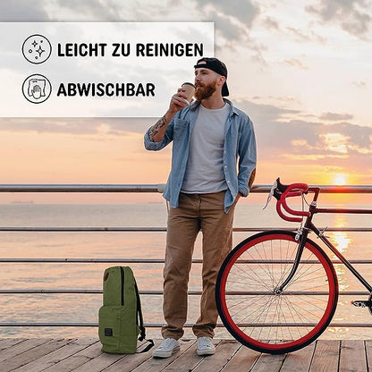 Freizeit Rucksack mit Außentasche - 30L grün