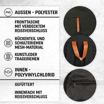 Freizeit Rucksack mit Außentasche - 30L schwarz