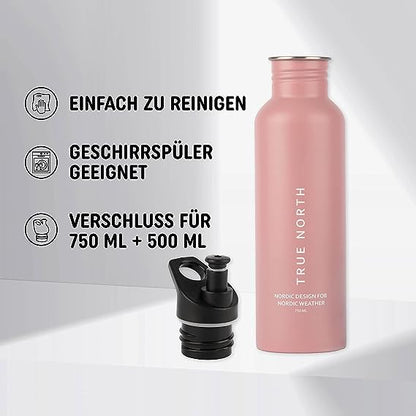 Trinkflasche Edelstahl pink