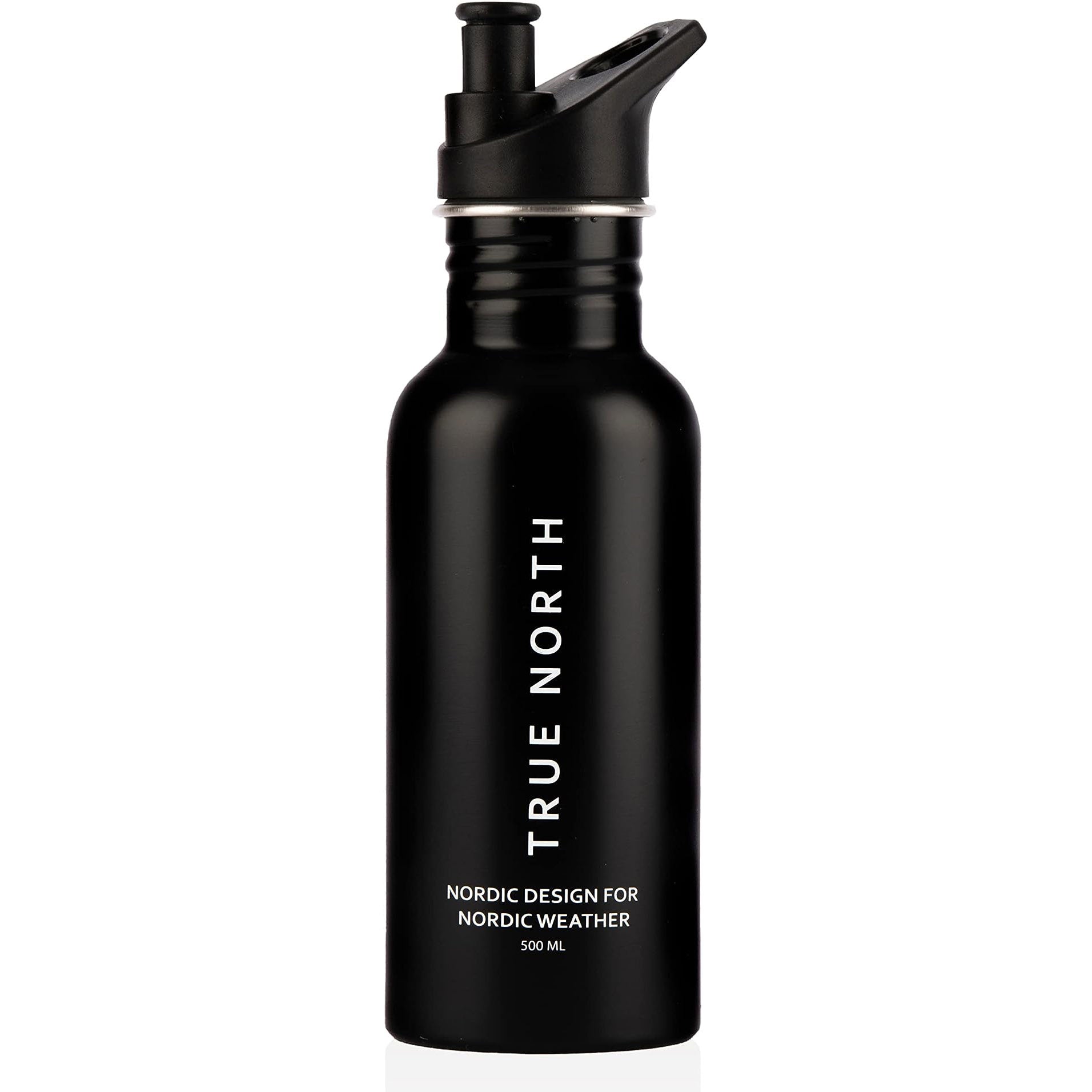 Trinkflasche Edelstahl schwarz