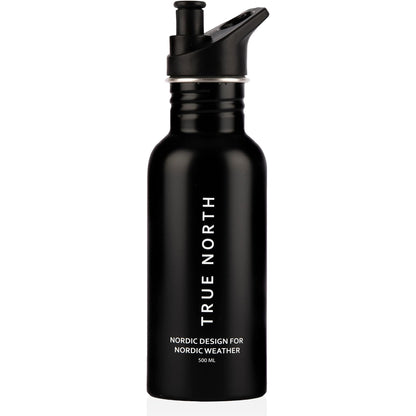 Trinkflasche Edelstahl schwarz