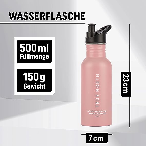 Trinkflasche Edelstahl pink