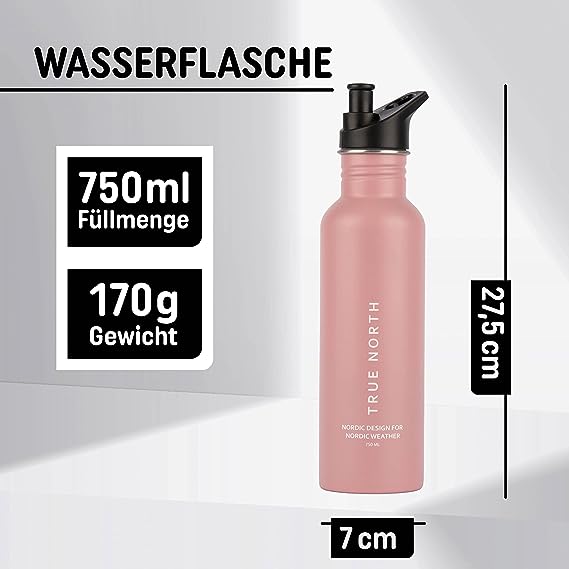 Trinkflasche Edelstahl pink